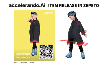 AIによるリアルでは表現不可能なデザインが登場！人とAIによる未来のファッションブランド「accelerando.Ai」よりZEPETO アバター着用可能なアイテム“ロングコート”を販売開始 ーブランド初の試みとなるエフェクトを活用ー