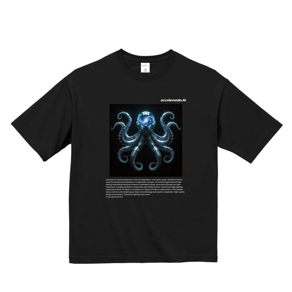 t_063 Neuro Kraken - for Cyber Chimera T-shirt Design Competition black image